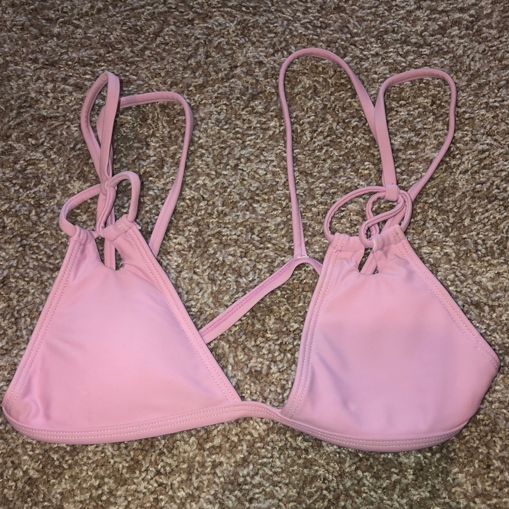 LA hearts purple swim top. Size small. Worn once.